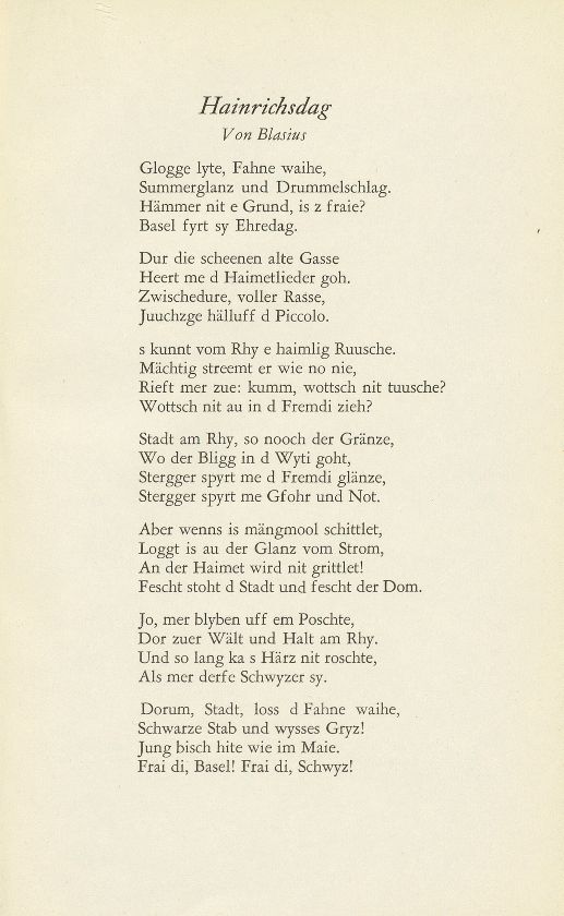 Hainrichsdag [Gedicht] – Seite 1