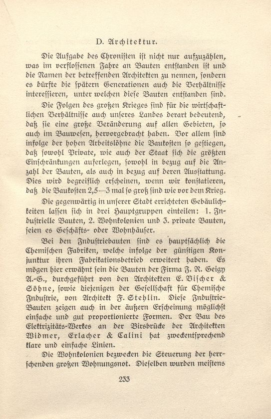 Das künstlerische Leben in Basel vom 1. November 1919 bis 31. Oktober 1920 – Seite 1