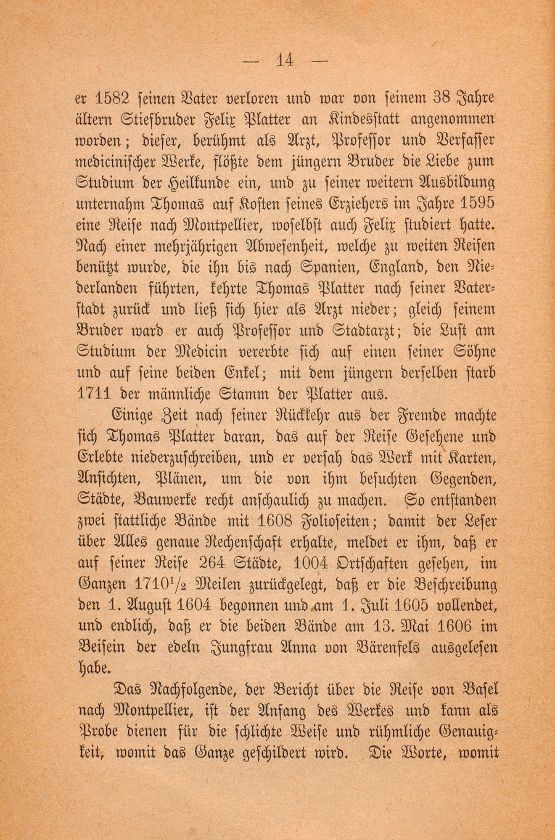 Beschreibung Thomä Platters Reyssen, die er von Basell auss in Franckreich gethan hatt anno 1595 – Seite 2
