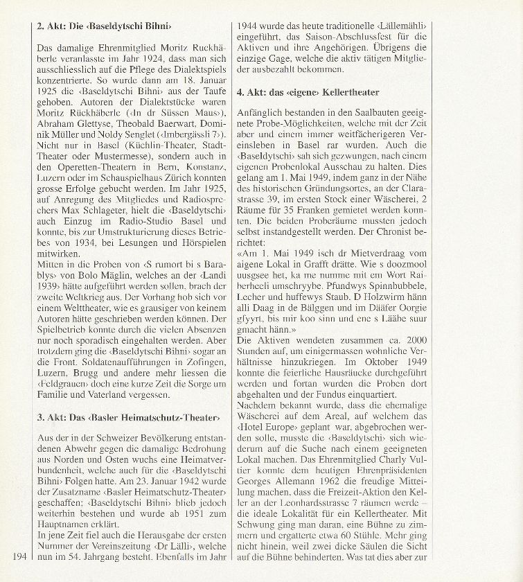 1892-1992 Baseldytschi Bihni – e Basler Läggerli wird hundert – Seite 2