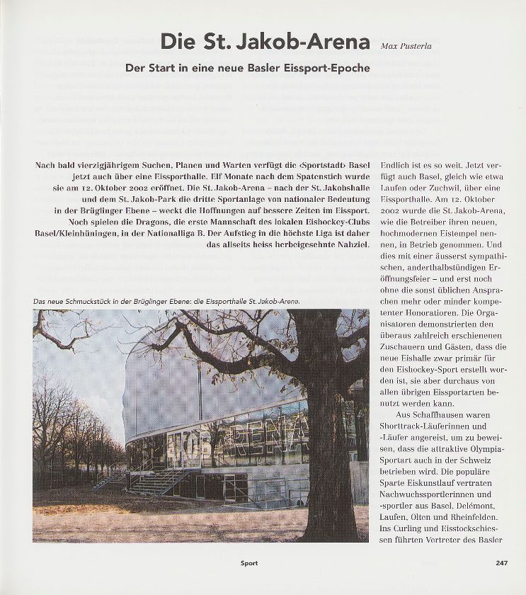 Die St. Jakob-Arena – Seite 1