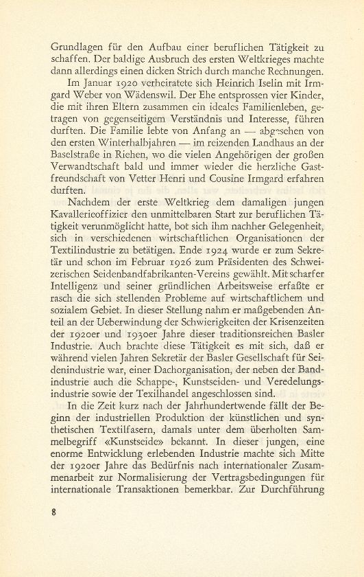 Heinrich Iselin-Weber J.U.D. und Oberstkorpskommandant, 1888-1955 – Seite 2