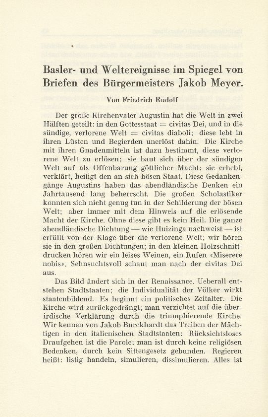 Basler und Weltereignisse im Spiegel von Briefen des Bürgermeisters Jakob Meyer – Seite 1