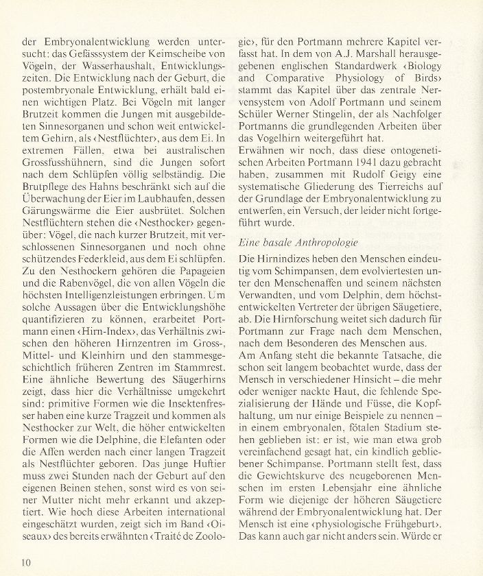 Die Stellung des Menschen in der Natur. (Zur Erinnerung an Adolf Portmann.) – Seite 2