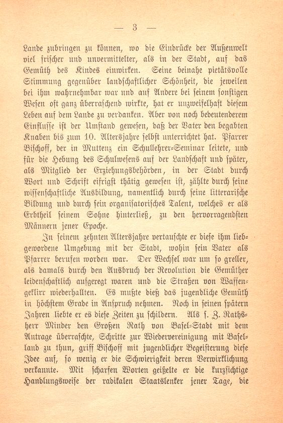 Erinnerungen an Carl Felix Burckhardt und Gottlieb Bischoff, Bürgermeister und Staatsschreiber zu Basel – Seite 3