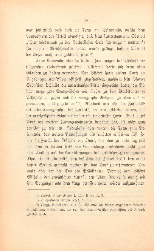 Der Abschluss der Gegenreformation im Birseck – Seite 3