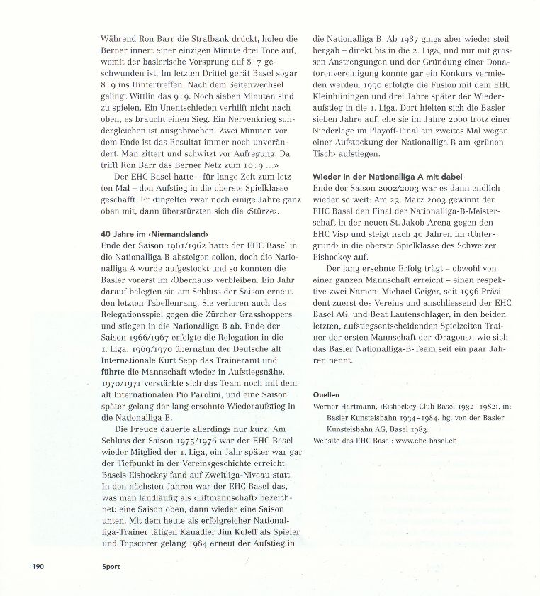 Der EHC Basel- eine wechselvolle Geschichte – Seite 3