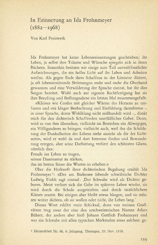 In Erinnerung an Ida Frohnmeyer (1882-1968) – Seite 1