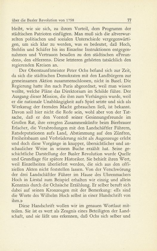 Zeitgenössischer Bericht über die Basler Revolution von 1798 [Wilhelm Hoch] – Seite 3