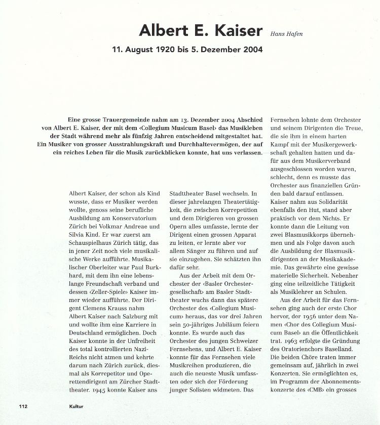Albert E. Kaiser – Seite 1