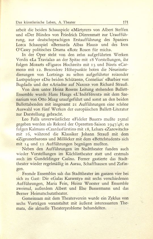 Das künstlerische Leben in Basel vom 1. Oktober 1947 bis 30. September 1948 – Seite 2