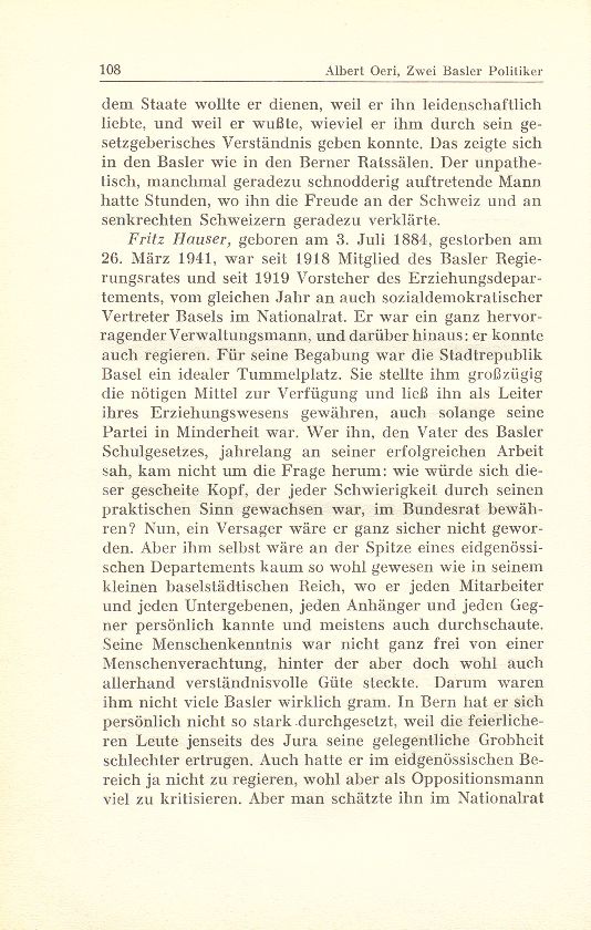 Zwei Basler Politiker [Dr. V.E. Scherer und Dr. F. Hauser] – Seite 2