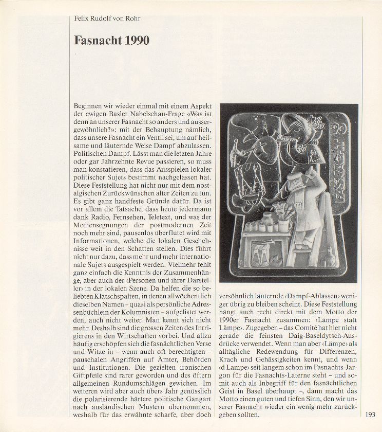Fasnacht 1990 – Seite 1