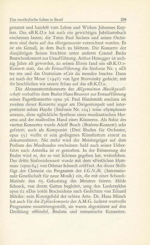 Das musikalische Leben in Basel vom 1. Oktober 1951 bis 30. September 1952 – Seite 2