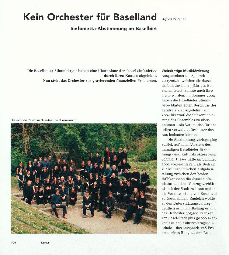Kein Orchester für Baselland – Seite 1