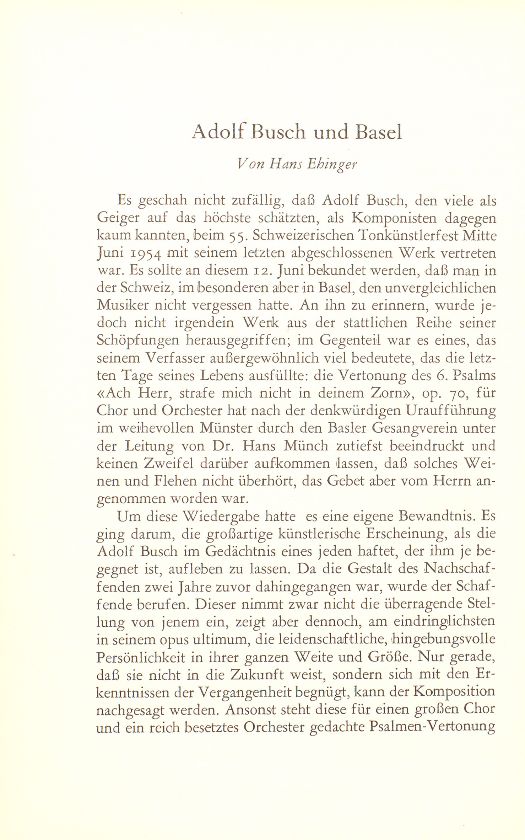 Adolf Busch und Basel – Seite 1