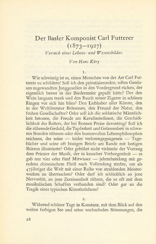 Der Basler Komponist Carl Futterer (1873-1927) – Seite 1