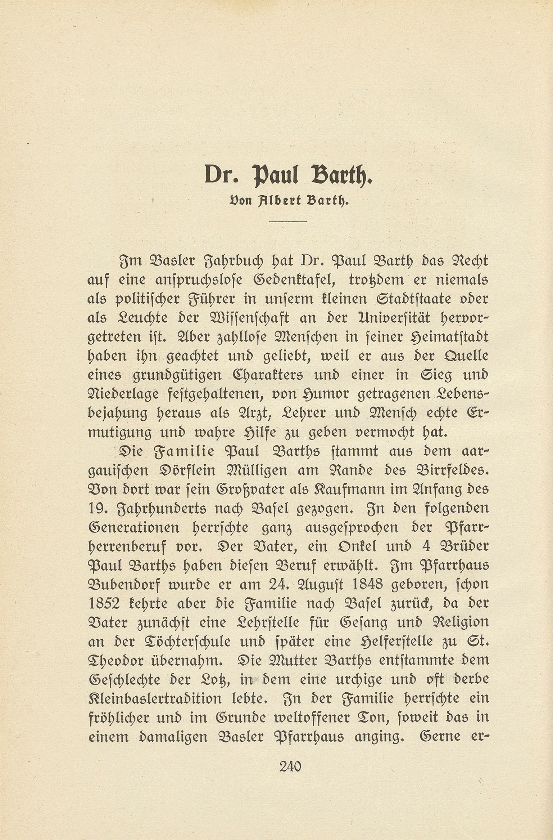 Dr. Paul Barth – Seite 1