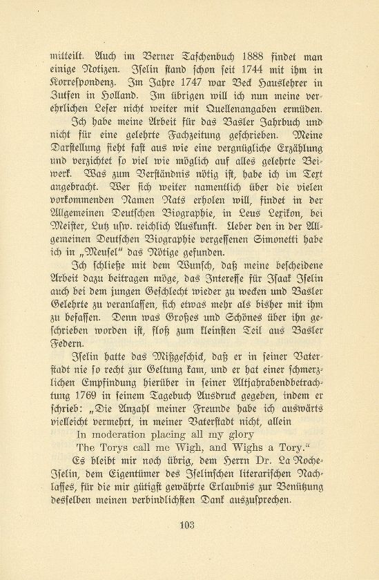 Isaak Iselin als Student in Göttingen (1747/48) – Seite 3