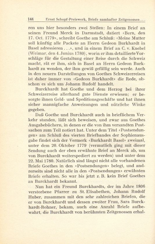 Briefe namhafter Zeitgenossen an Johann Rudolf Burckhardt im Kirschgarten – Seite 3