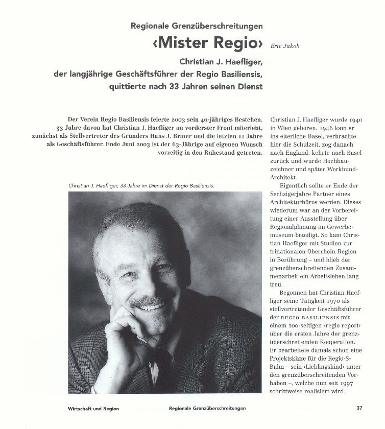 ‹Mister Regio› – Seite 1