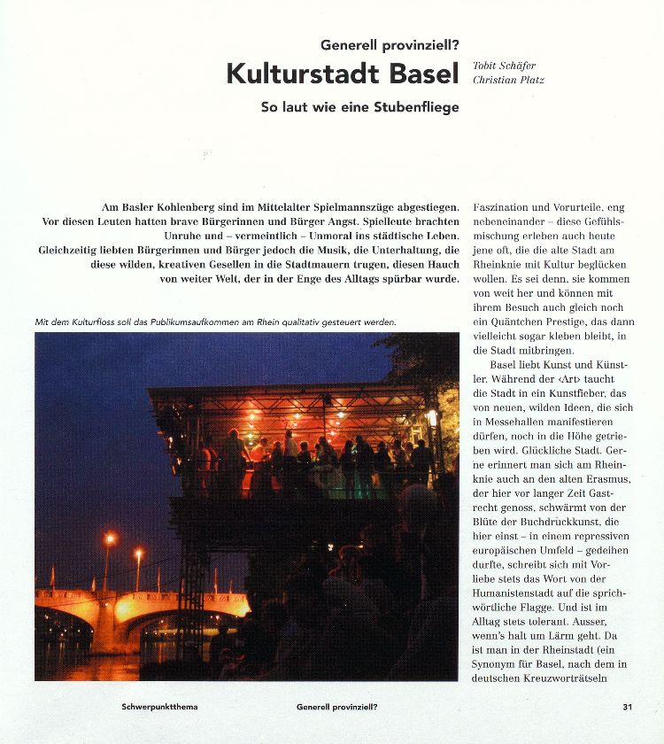Kulturstadt Basel – Seite 1