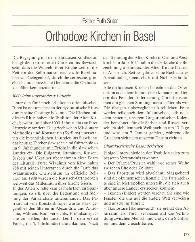 Orthodoxe Kirchen in Basel – Seite 1