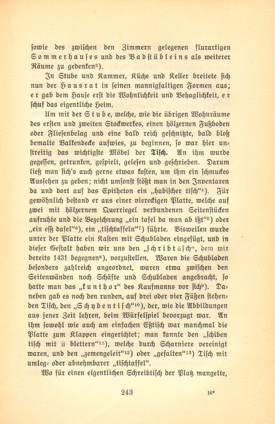 Der Basler Hausrat im Zeitalter der Spätgotik. (An Hand der schriftlichen Überlieferung.) – Seite 3