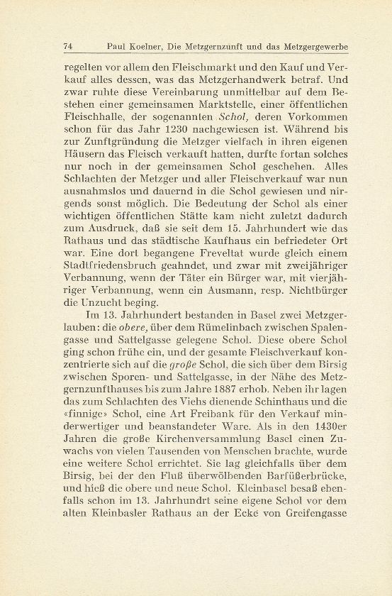 Die Metzgernzunft und das Metzgergewerbe im alten Basel – Seite 2