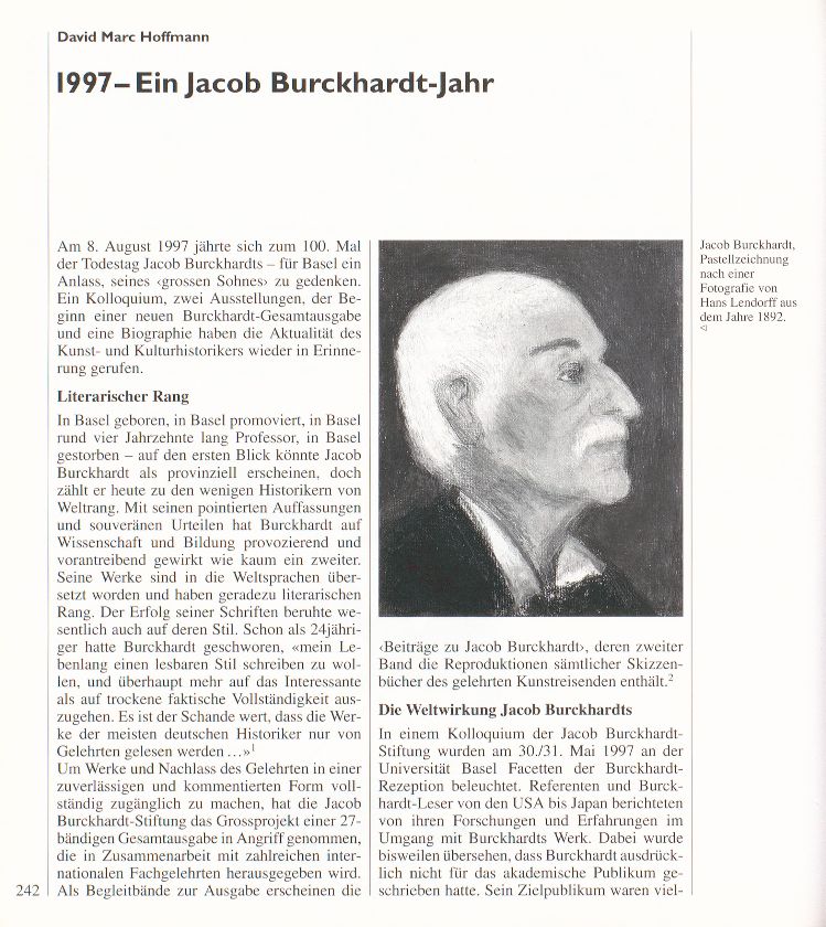 1997 – Ein Jacob Burckhardt-Jahr – Seite 1