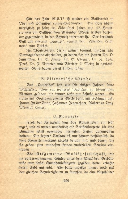 Das künstlerische Leben in Basel vom 1. November 1915 bis 31. Oktober 1916 – Seite 1