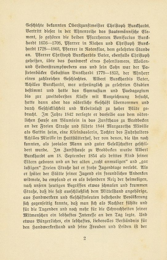 Albert Burckhardt-Finsler 18. November 1854 – 2. August 1911 – Seite 2