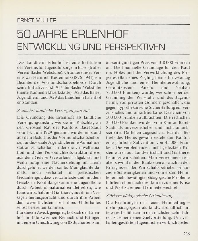 50 Jahre Erlenhof – Seite 1