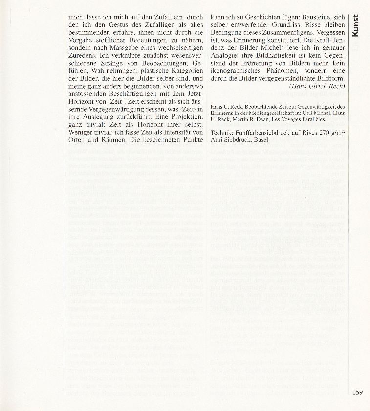 Die Vorsatzblätter von Ueli Michel: Manual 1, Manual 2. Bildräume – Seite 2