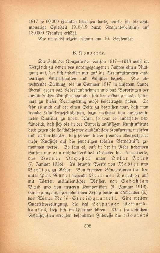 Das künstlerische Leben in Basel vom 1. November 1917 bis 31. Oktober 1918 – Seite 1