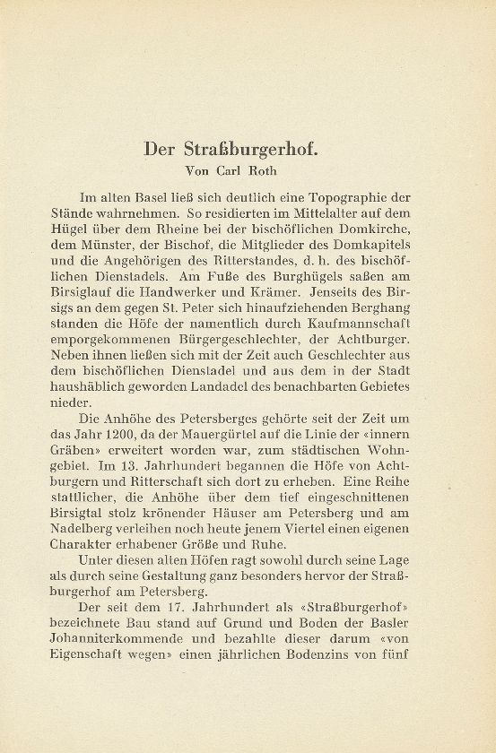 Der Strassburgerhof – Seite 1