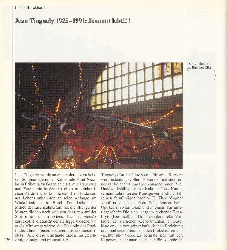 Jean Tinguely 1925-1991: Jeannot lebt!!! – Seite 1