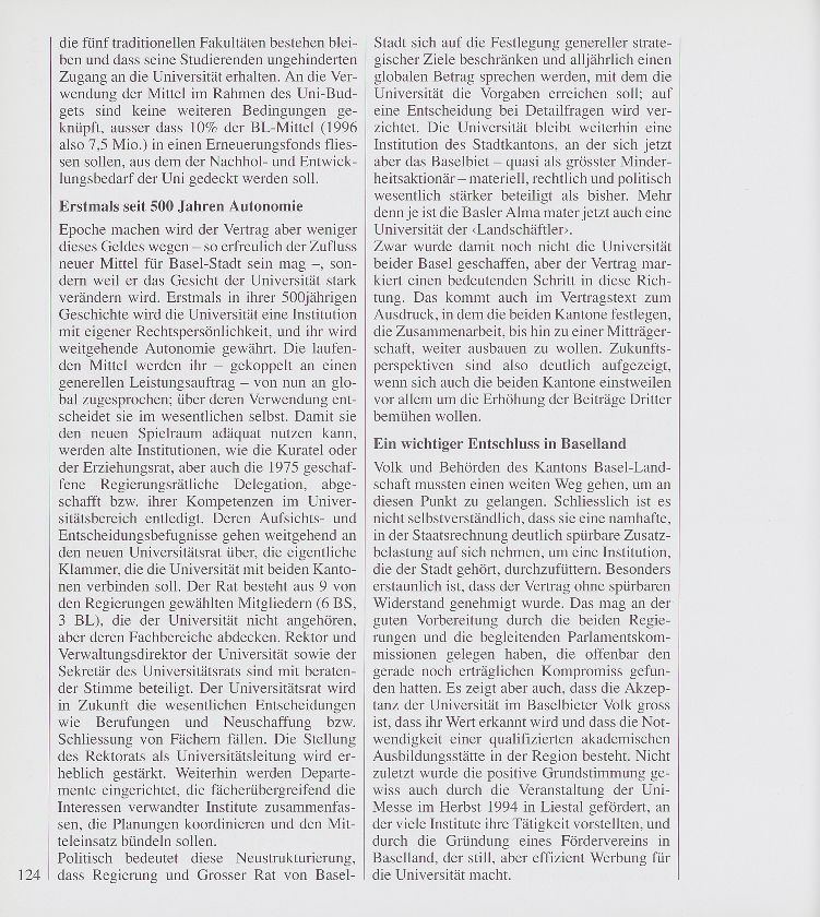 Der Universitätsvertrag mit dem Kanton Basel-Landschaft – Seite 2