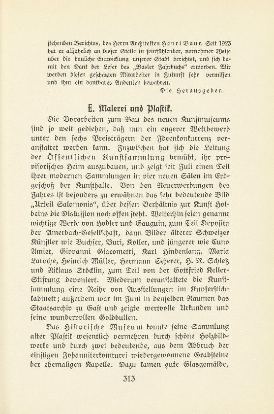 Das künstlerische Leben in Basel vom 1. Oktober 1928 bis 30. September 1929 – Seite 1