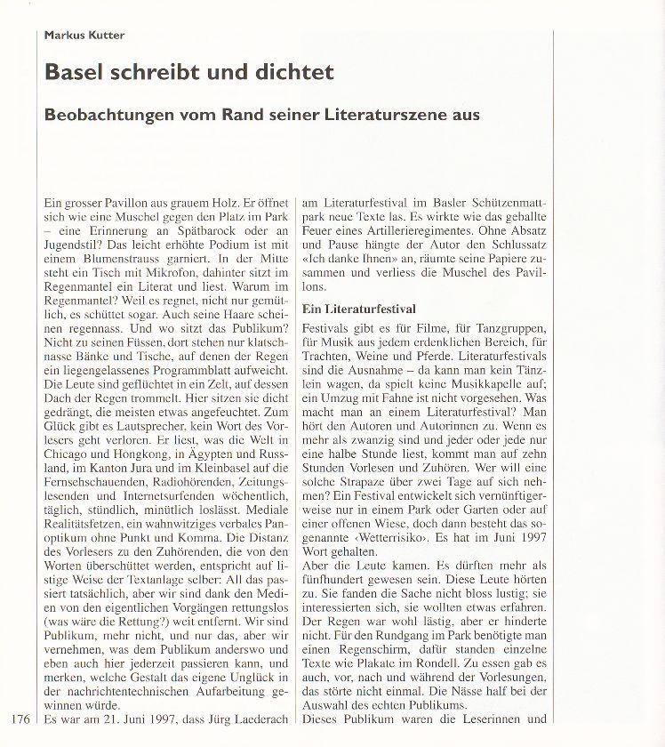 Basel schreibt und dichtet – Seite 1