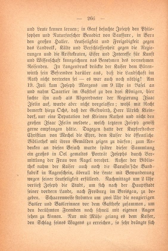 Miscellen: Kaiser Joseph in Basel (1777) – Seite 2