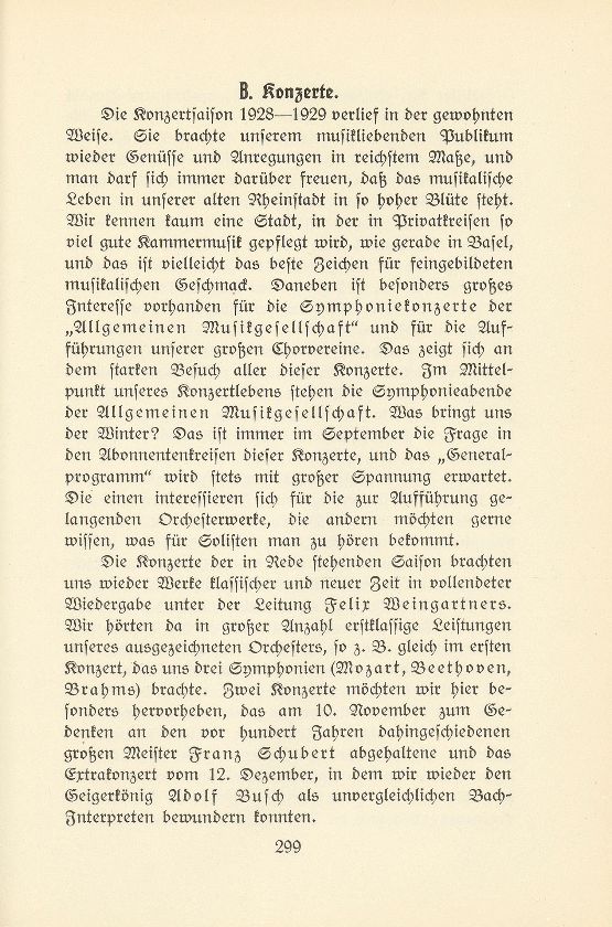 Das künstlerische Leben in Basel vom 1. Oktober 1928 bis 30. September 1929 – Seite 1