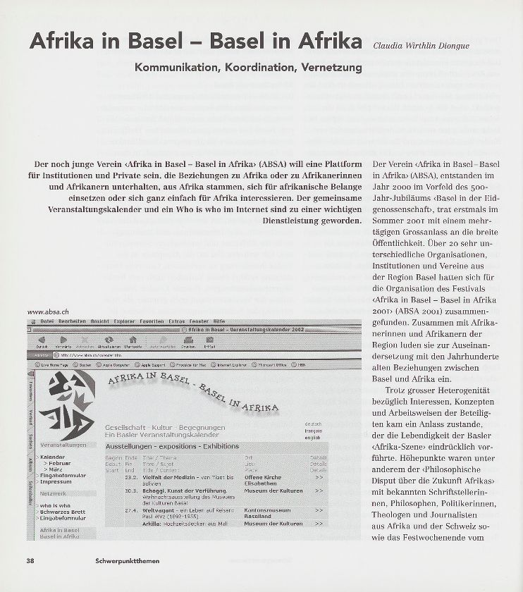 Afrika in Basel – Basel in Afrika – Seite 1