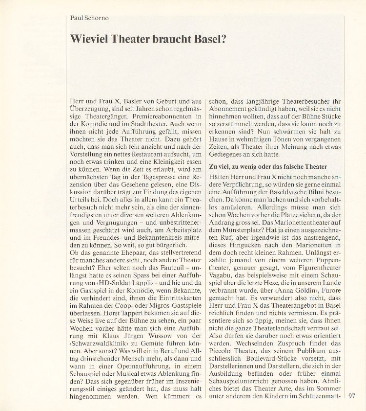 Wieviel Theater braucht Basel? – Seite 1