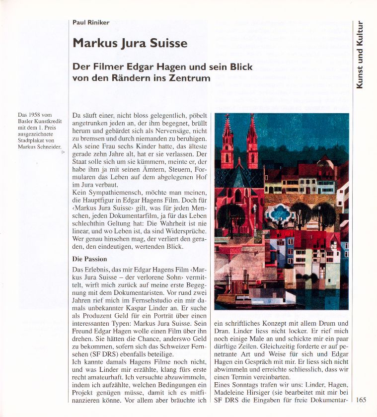 Markus Jura Suisse – Der Filmer Edgar Hagen und sein Blick von den Rändern ins Zentrum – Seite 1