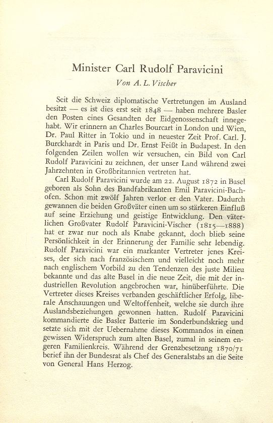 Minister Carl Rudolf Paravicini – Seite 1
