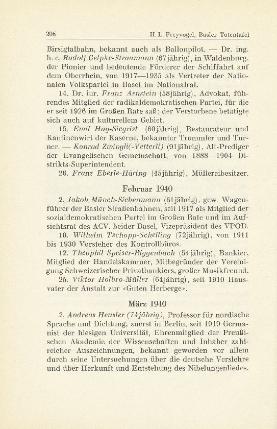 Basler Totentafel vom 1. Oktober 1939 bis 31. September 1940 – Seite 2