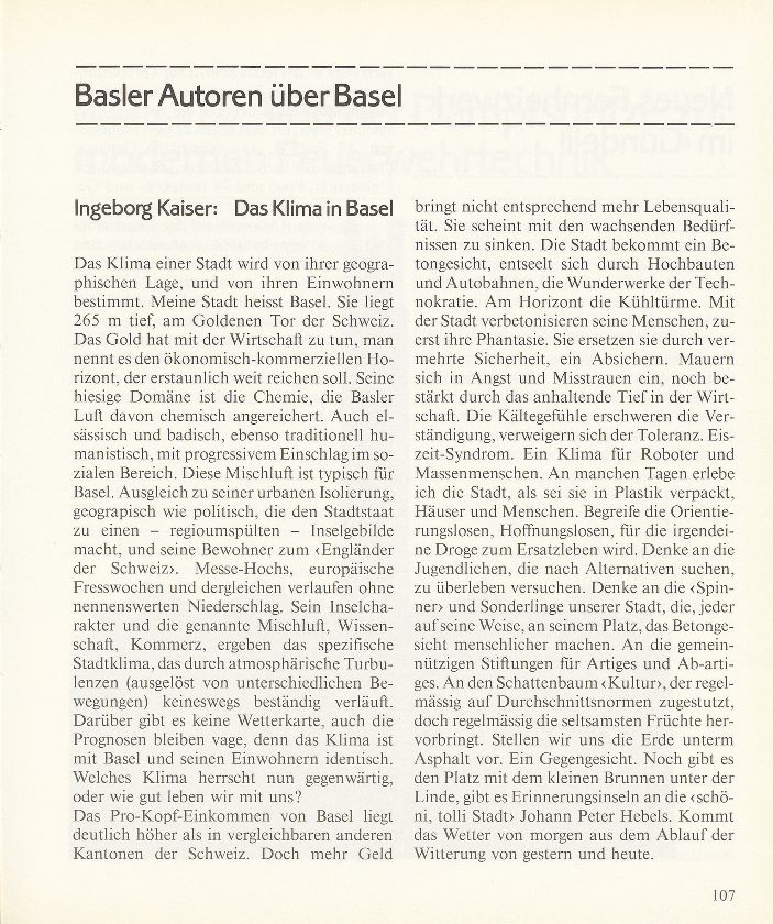 Das Klima in Basel – Seite 1