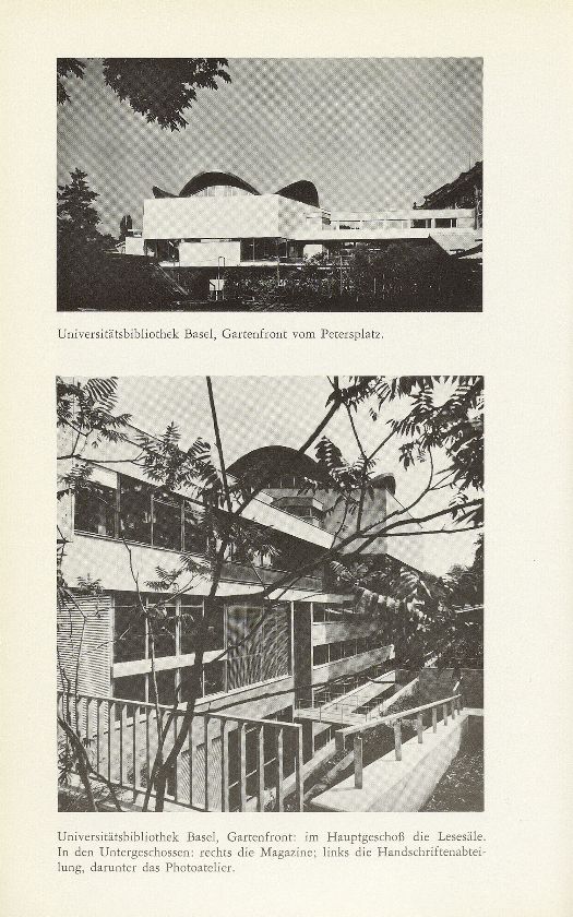 Der Neubau der Basler Universitätsbibliothek (Bauzeit 1962-1968 in zwei Etappen) – Seite 3