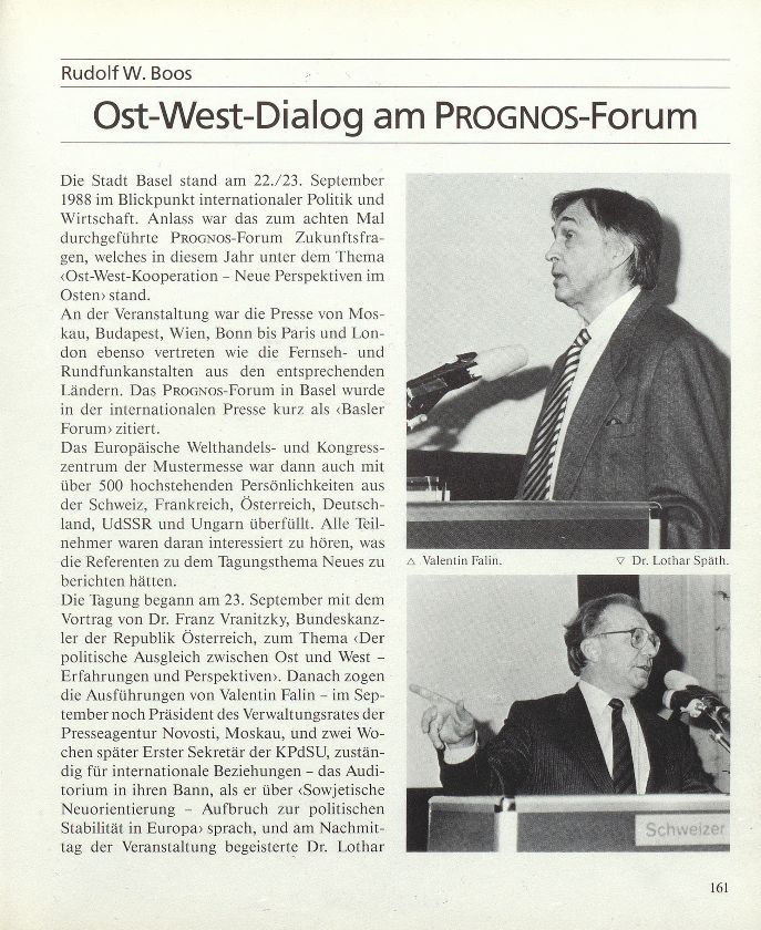 Ost-West-Dialog am PROGNOS-Forum – Seite 1